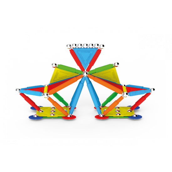 Set de constructie magnetic Supermag Projects Multicolor, 30 piese